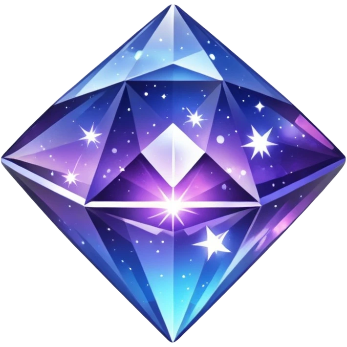 Galaxy within a diamond emoji