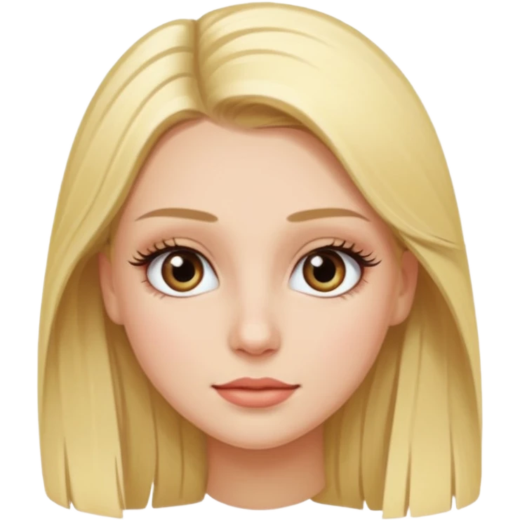 Very pretty blonde girl with very very long eyelashes emoji