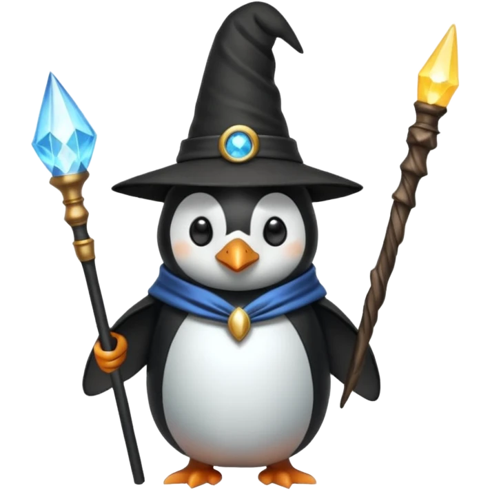 Penguin Wizard emoji