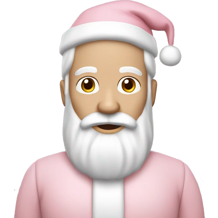 Light Pink Santa Claus with Caucasian skin emoji