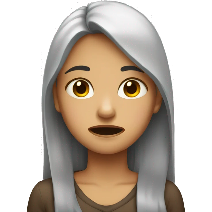girl crying emoji