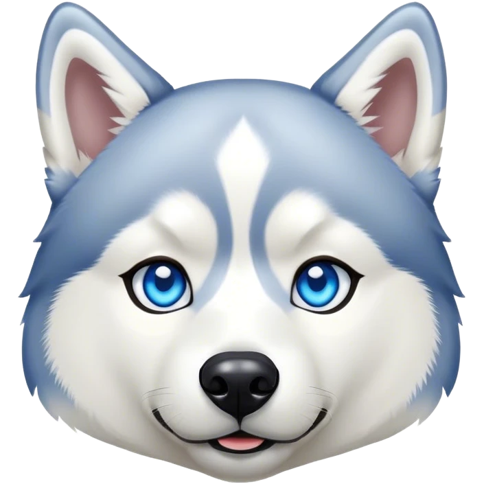 Husky blanc au yeux bleues  emoji