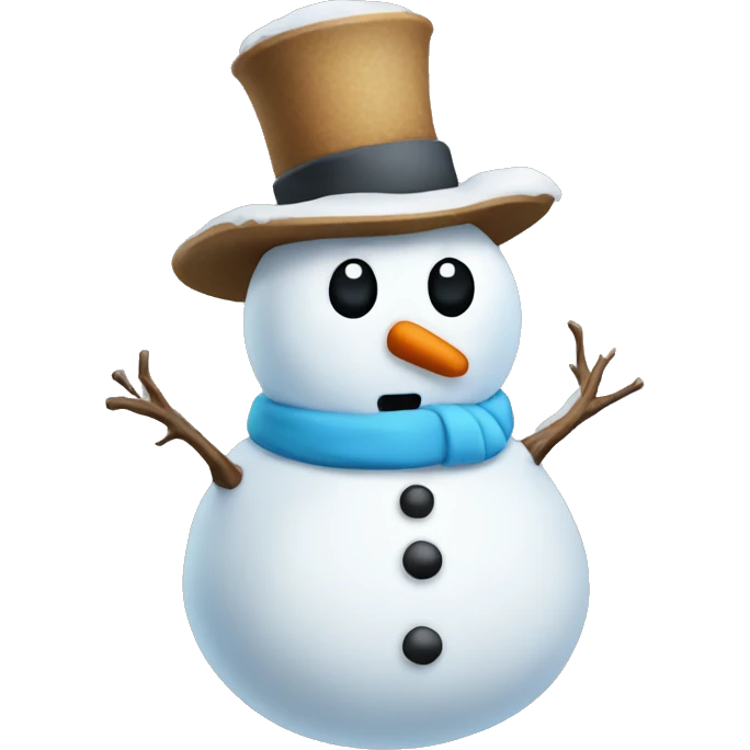 Snowman with sryup on top  emoji