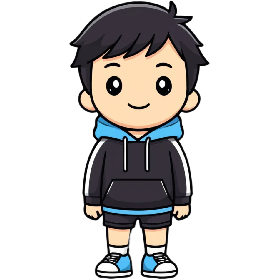 playful short person cartoon sticker style, minimal or no clothing, non-explicit, suitable for general audience emoji