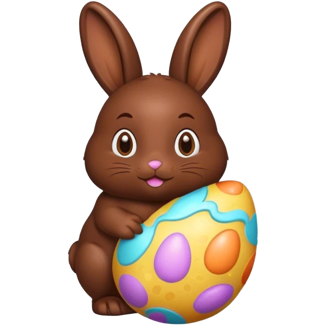 Chocolate bunny Easter  emoji