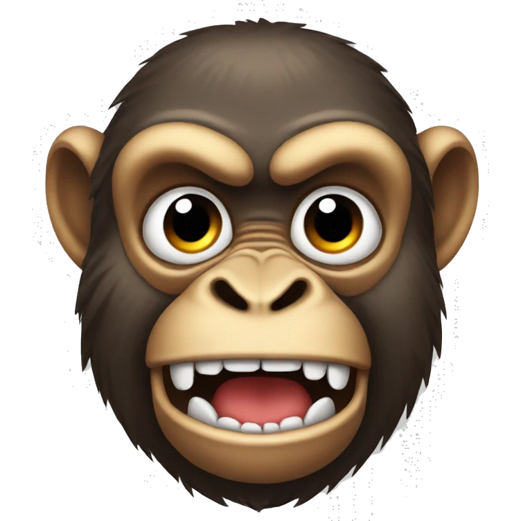 Monkey with an angry face emoji