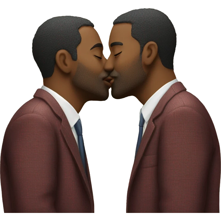 Two men kissing emoji