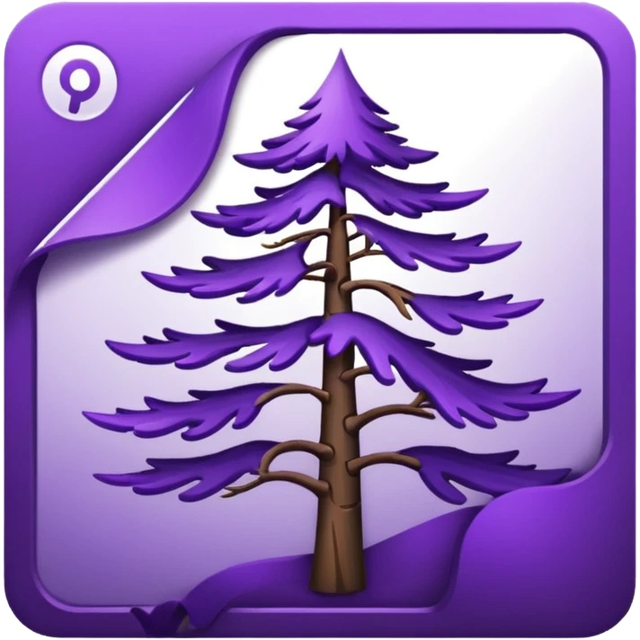 purple bank notes with darker purple pine logo on it emoji