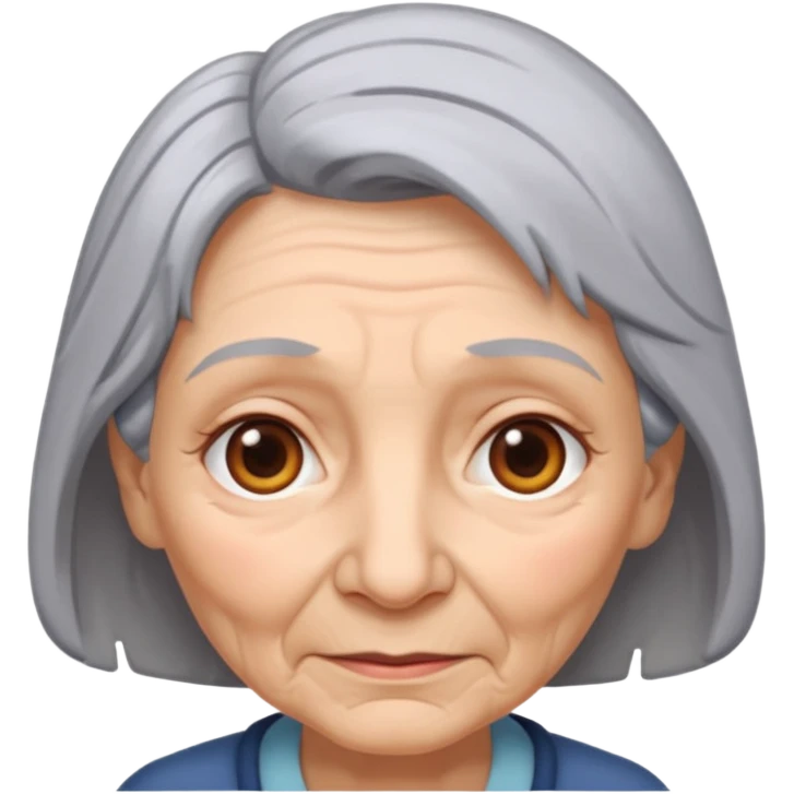 grey hair old woman emoji