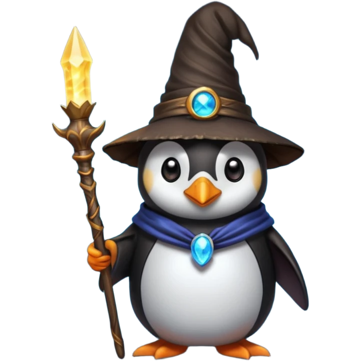 Penguin Wizard emoji