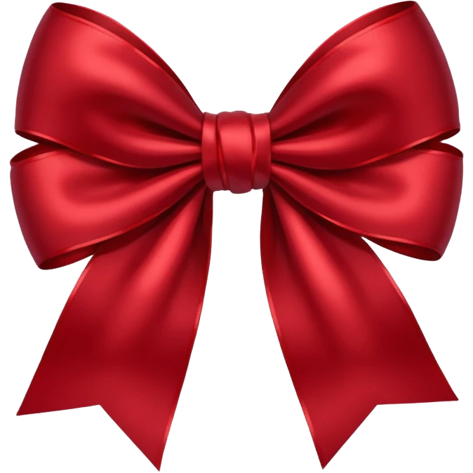 dark red bow emoji