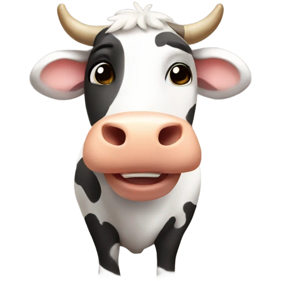 Cow is singing emoji