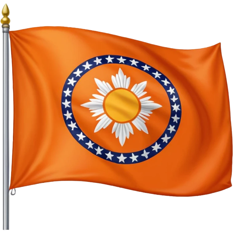 Native American Cherokee flag orange emoji