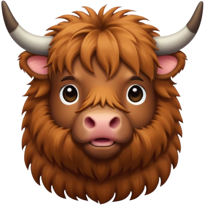 Miniature highland cow emoji