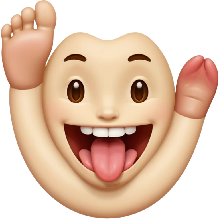 🦶🏻👅👄 emoji