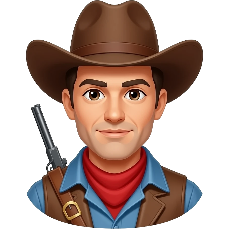 Wanted Cowboy hunter Poster emoji