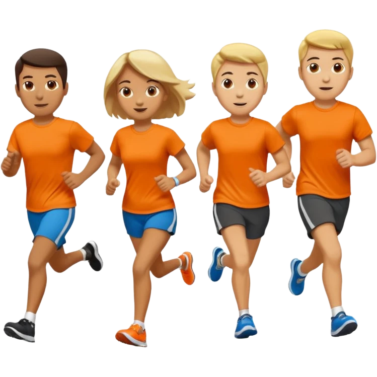 charity run with orange tshirt emoji