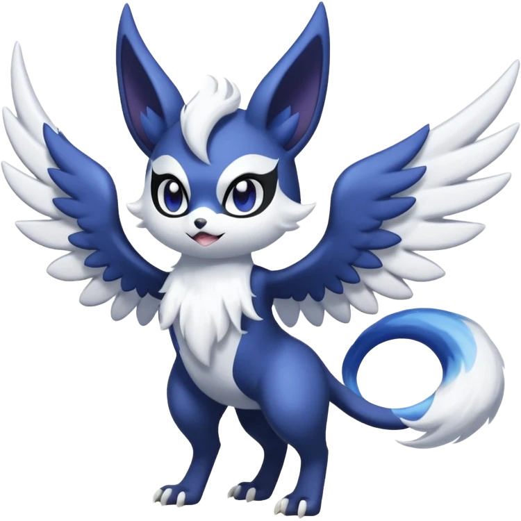 Meowstic-Noibat-Absol-fusion (full body) emoji