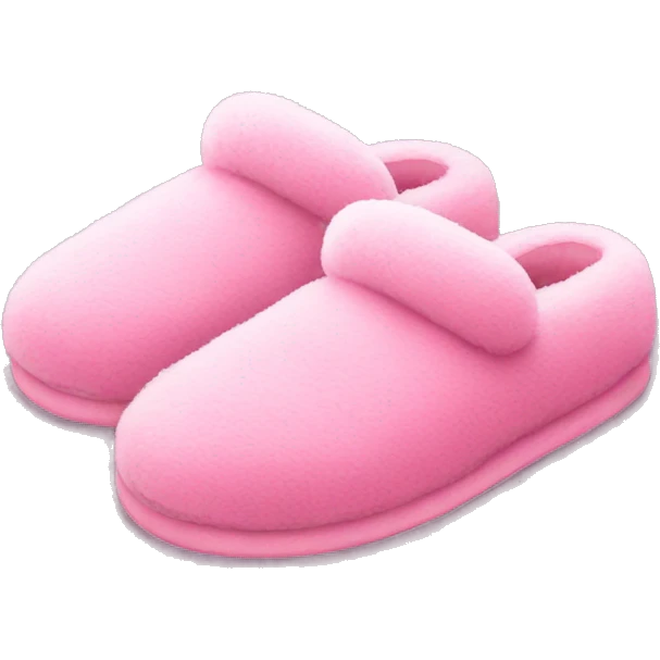 Pink fluffy slippers  emoji