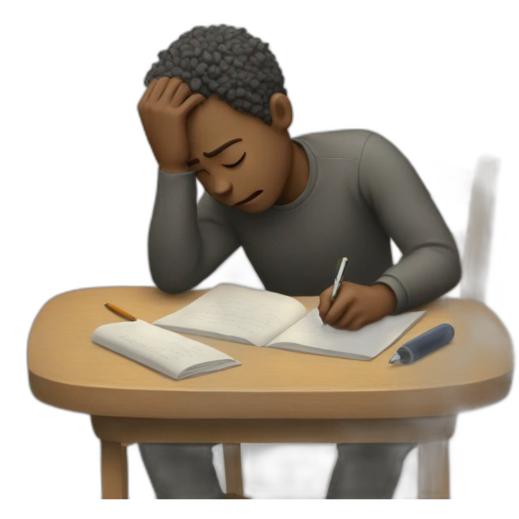 human struggling writing emoji