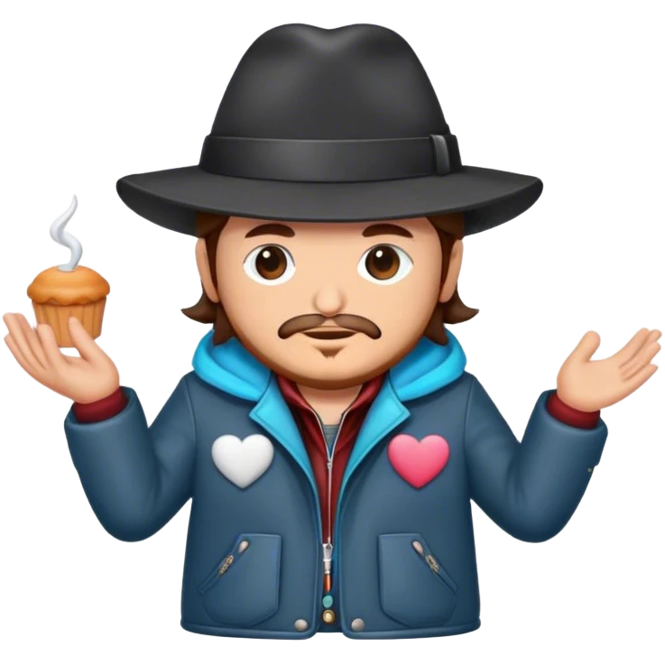 zucchero sugar fornaciari wearing a hat in a jacket emoji