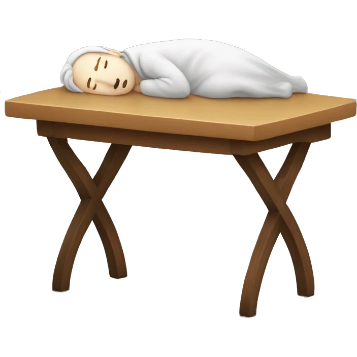 sleeping in the table emoji