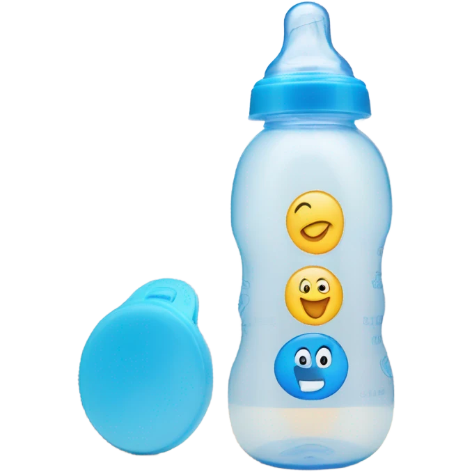 Blue bottle for the baby emoji