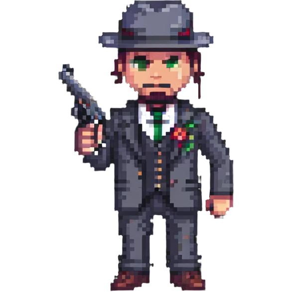 mafia man with gun emoji