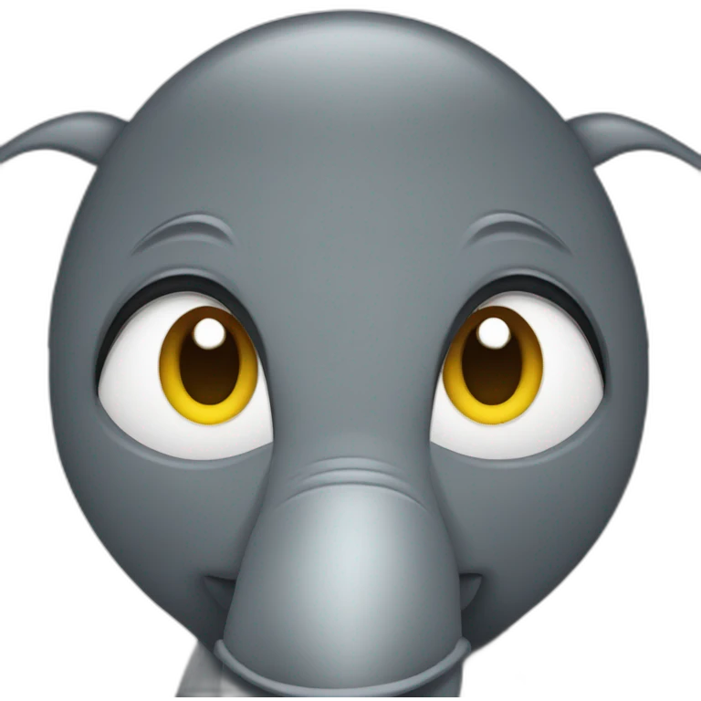 Chat sur éléphant emoji