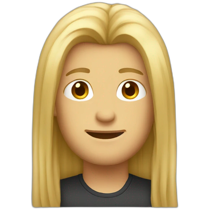 Guy with long silky hair  emoji