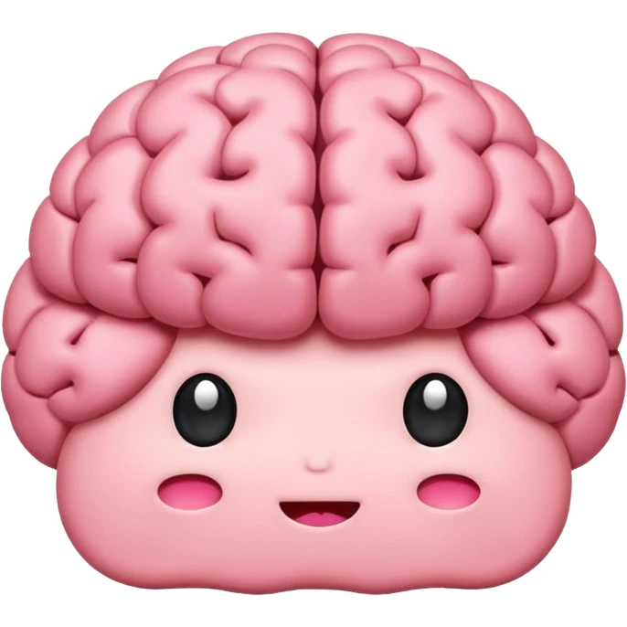 cute brain emoji