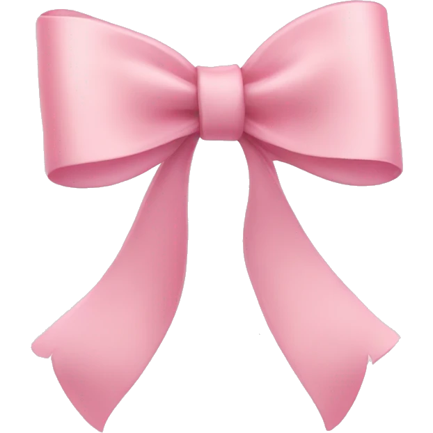 light pink ribbon bow emoji
