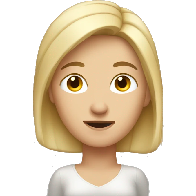 white woman one arm behind her head emoji