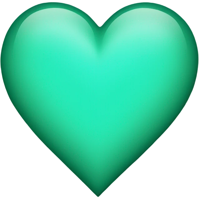 aqua green heart emoji