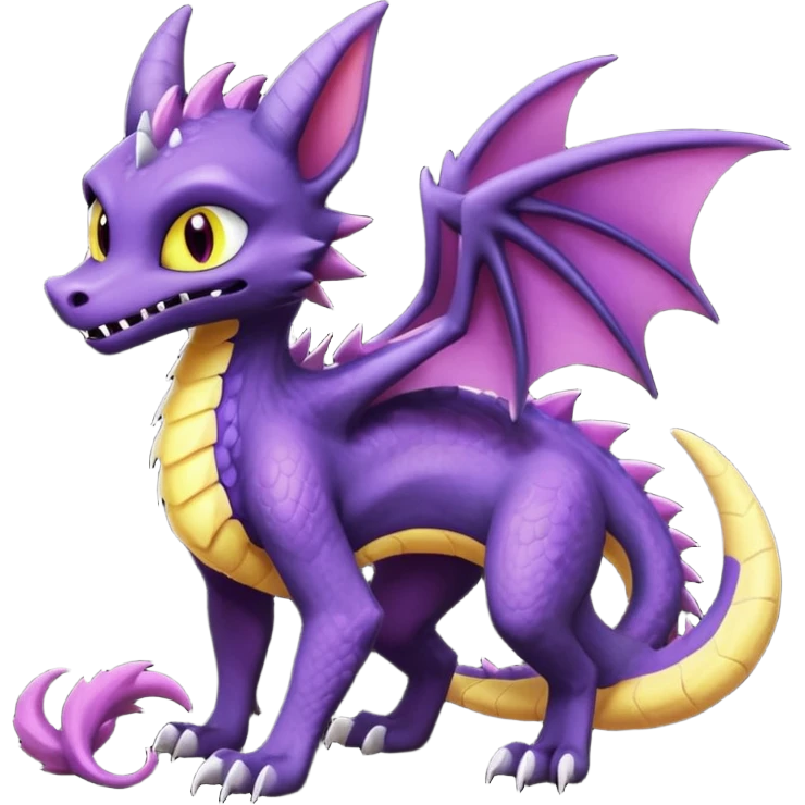 Spyro-Toothless-Sergal-Lykoi-Pokémon-Fakémon-creature-hybrid emoji