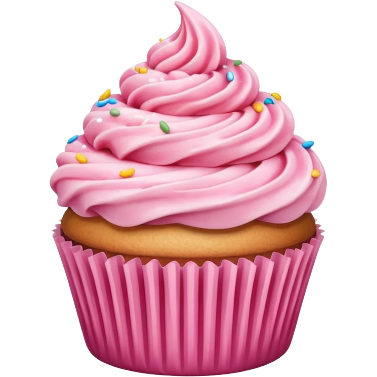 Cupcake with pink icing emoji