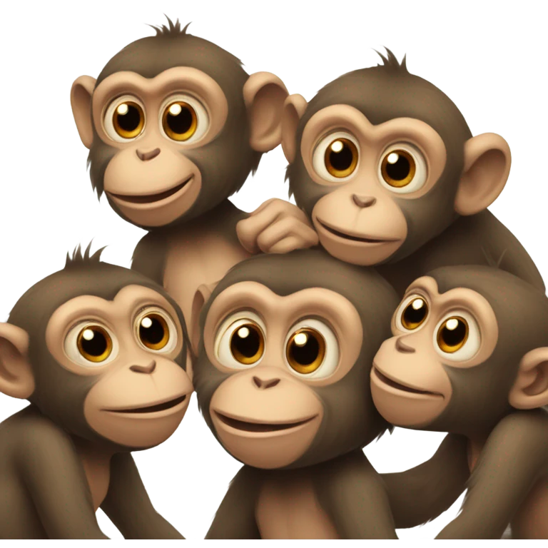 Monkey family emoji