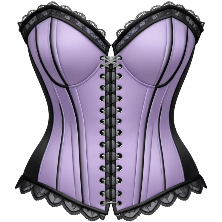 Pastel black corset emoji