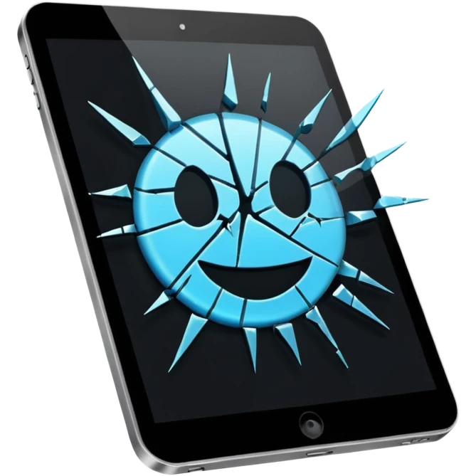 shattered tablet screen emoji