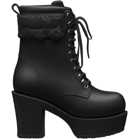 big black platform boots  emoji