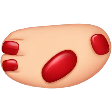 Red toenails emoji