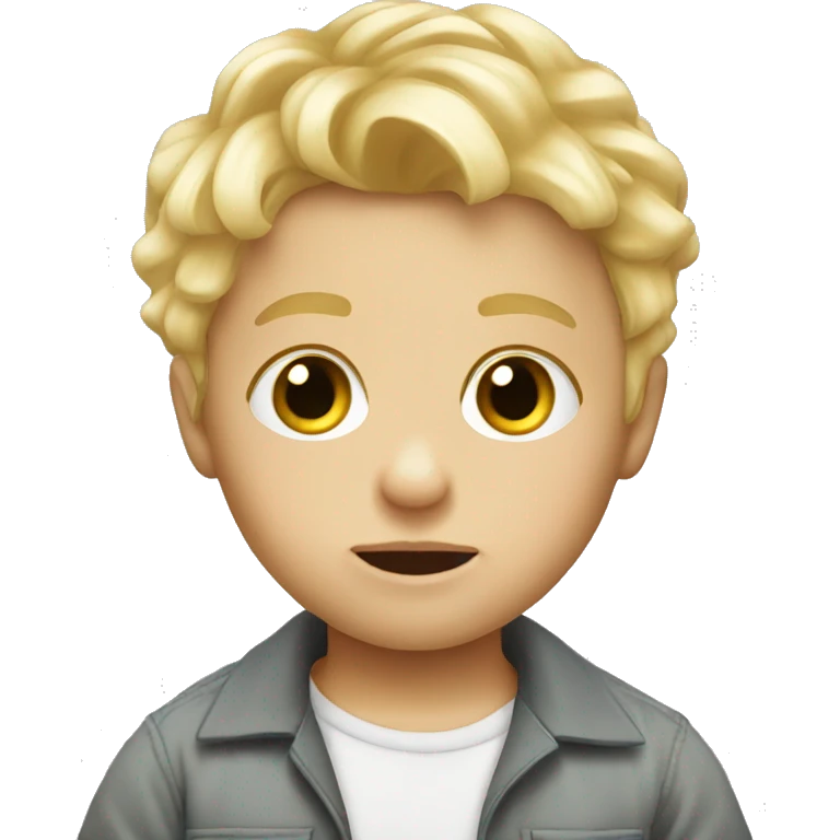 blonde hair blow eye baby boy emoji