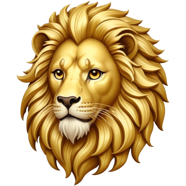 Golden lion head with mane, House Augustus symbol emoji