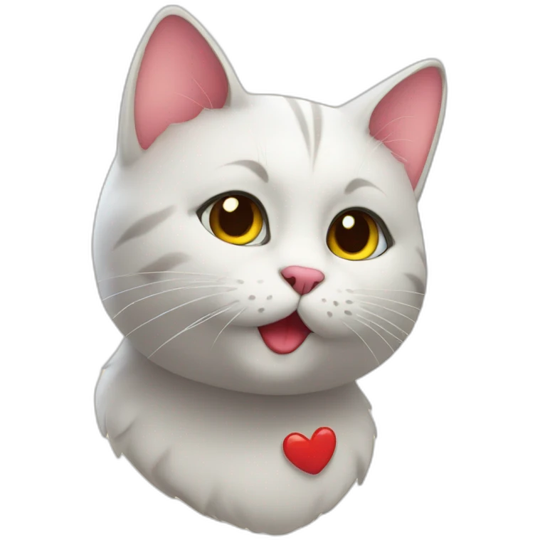 Cat with kiss emoji