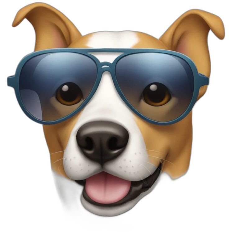 Cool dog with sunglasses emoji