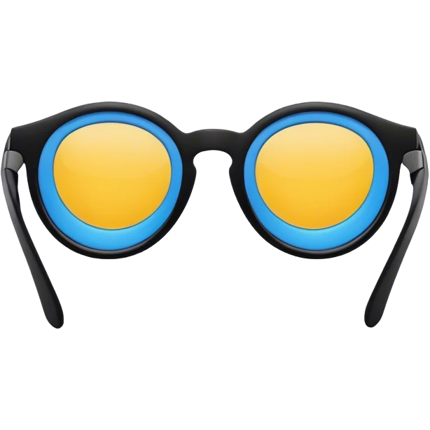 A stylish sunglasses with a bold, modern design, featuring blue lenses and a matte black frame, perfect for a sleek and trendy look. no head no face emoji