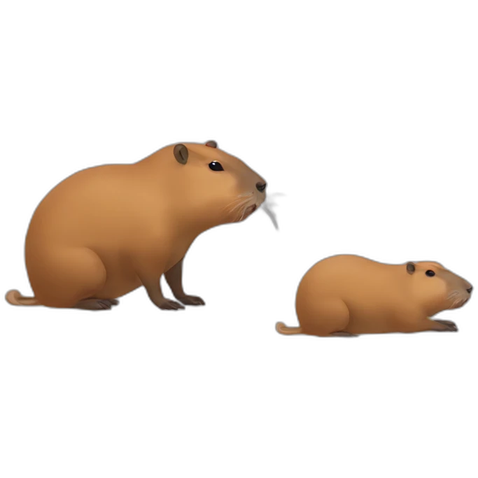 Capybara pooping emoji