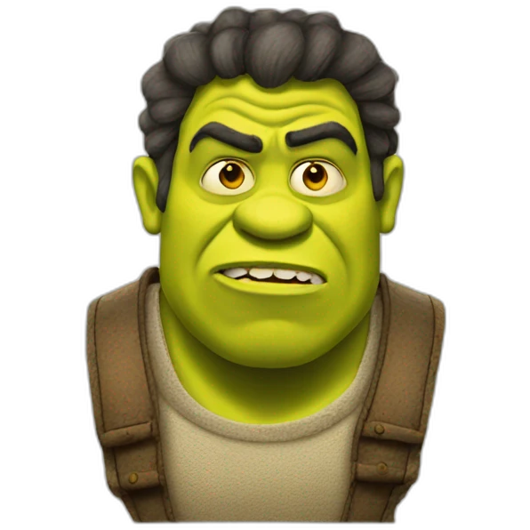 Shut up yellow Shrek emoji