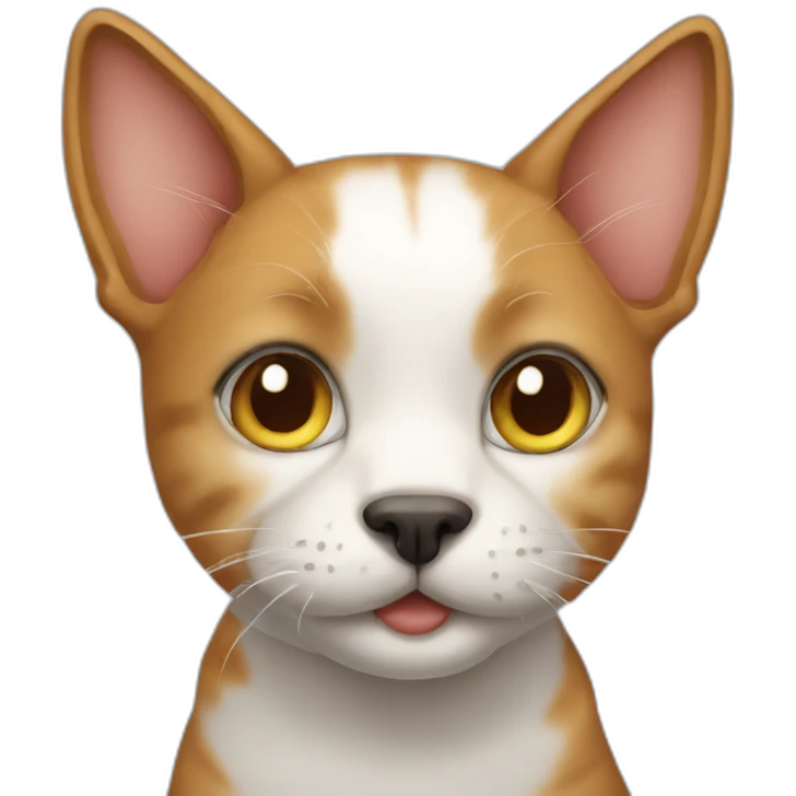 Cat in dog emoji