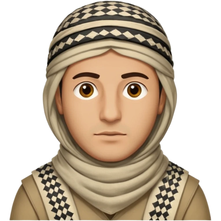 Portrait of a male Iraqi civilian with a neutral expression 1980 emoji